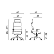 Kancelárske kreslo 8150 Vertika PDH, BN 6 tmavo sivé