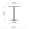 Barový stolík Chic RR10, p 80cm, v 110cm, čierny rám, biela doska