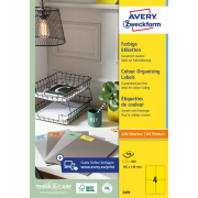 Etikety farebné 105x148mm Avery A4 100 hárkov žlté