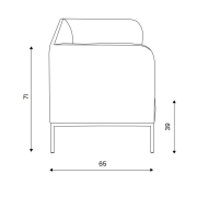 Jednokreslo Soft, š. 75 cm, zelená Bombay 38