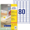 Etikety univerzálne odnímateľné 35,6x16,9mm Avery A4 25+5 hárkov