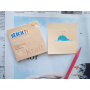 Samolepiaci bloček Kraft, 76x76 mm, prírodná hnedá