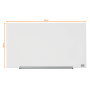 Sklenená tabuľa Nobo Diamond biela 677x381 mm