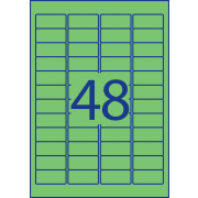 Etikety Avery odnímateľné 45,7x21,2 mm, zelené