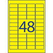 Etikety Avery odnímateľné 45,7x21,2 mm, žlté
