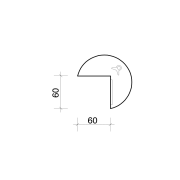 Doplnkový stôl Flex, pravý, 100,0x75,5x(60x60) cm, biela/kov