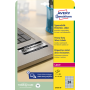Etikety polyesterové veľmi odolné 70x37mm Avery A4 strieborné 20 hárkov