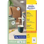 Etikety univerzálne kruhové 51mm Avery A4 10 hárkov