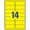 Etikety Avery odnímateľné 99,1x38,1 mm neónové žlté