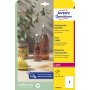 Etikety polyesterové veľmi odolné 210x297mm Avery A4 25 hárkov priehľadné