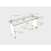 Pracovný stôl Gate, ergo, pravý, 180x75,5x200 cm, buk/buk