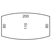 Rokovací stôl Gate, 200x75,5x110 cm, buk/buk