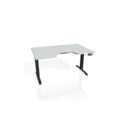Pracovný stôl Motion Ergo, PO, 2S, 160x70,5-120,5x90 cm, sivá/čierna