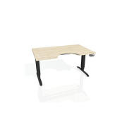 Pracovný stôl Motion Ergo, PO, 3S, 180x61-128x90 cm, agát/čierna