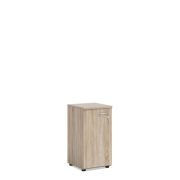 Policová skriňa BASIC, ľavé dvere so zámkom, 40x40x76,5cm, dub Somona