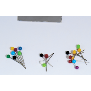Napichovacie špendlíky guľaté Q-CONNECT 4mm mix farieb 60ks
