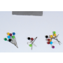 Napichovacie špendlíky guľaté Q-CONNECT 4mm mix farieb 60ks