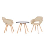 Konferenčný stolík WOOD, v. 55,5cm, p. 60 cm, doska antracit + podnož buk