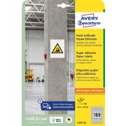 Etikety univerzálne 25,4x10mm Avery  A4, silne lepivé 20 hárkov
