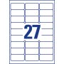 Etikety univerzálne 63,5x29,6mm Avery  A4, silne lepivé 20 hárkov