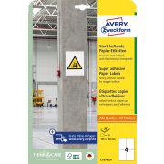 Etikety univerzálne 105x148mm Avery  A4, silne lepivé 20 hárkov