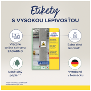Etikety univerzálne 105x148mm Avery  A4, silne lepivé 20 hárkov