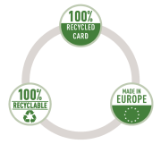 Zakladač pákový Esselte No.1 recyklovaná lepenka 7,5 cm zelený