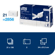 Papierové utierky skladané 2-vrstv. TORK Advanced interfold H2 (21bal.)