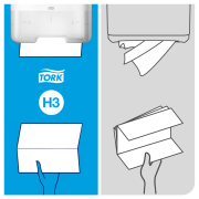 Zásobník na skladané utierky TORK Singlefold/C-fold biely H3