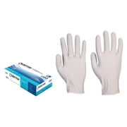 Rukavice jednorazové, latexové, nepudrované, biele LB53 veľ. 8/M (100 ks)