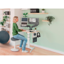 Ergonomická balančná stolička Leitz Ergo na sedenie, svetlo šedá