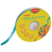 Stuha KEYROAD dvojitá saténová 12 mm x 22,86 m na cievke, modrá