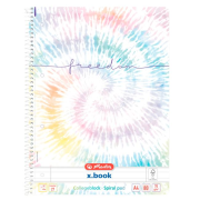 Blok poznámkový Herlitz A4, 80 listov, linajkový, New Batik Freedom