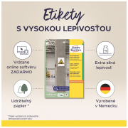 Etikety univerzálne 25,4x10mm Avery A4, silne lepivé 20 hárkov