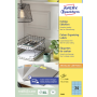 Etikety farebné 70x37mm Avery A4 100 hárkov modré