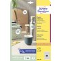 Etikety univerzálne kruhové 20mm Avery A4 10 hárkov