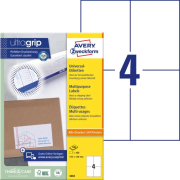 Etikety univerzálne 105x148mm Avery A4 100 hárkov