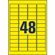 Etikety Avery odnímateľné 45,7x21,2 mm, žlté