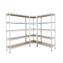 Policový regál s 5 doskovými policami,  š.90 x h.40 x v.180 cm