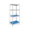 Policový regál so 4 plastovými policami, š.75 x h.50 x v.180 cm