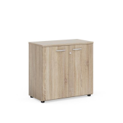 Policová skriňa BASIC, so zámkom, 80x40x76,5cm, dub Sonoma