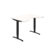 Pracovný stôl Motion Ergo, ZO, 2S, 120x70,5-120,5x90 cm, biela/čierna