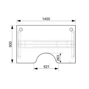 Pracovný stôl Motion Ergo, PO, 2S, 140x70,5-120,5x90 cm, agát/biela