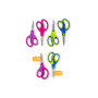 Detské nožnice DONAU Soft Grip ostrá čepeľ, 13 cm, mix farieb, displej 30 ks