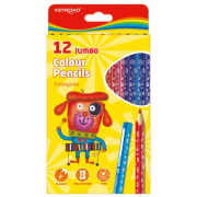 Farbičky KEYROAD Jumbo, trojhranné, 12 ks, mix farieb