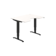 Pracovný stôl Motion Ergo, ZO, 3S, 120x61-128x90 cm, biela/čierna