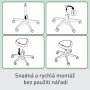 Ergonomická stolička na sedenie s kolieskami Leitz Ergo
