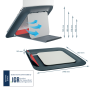 Stojan pod notebook Leitz Cosy Ergo zamatový sivý